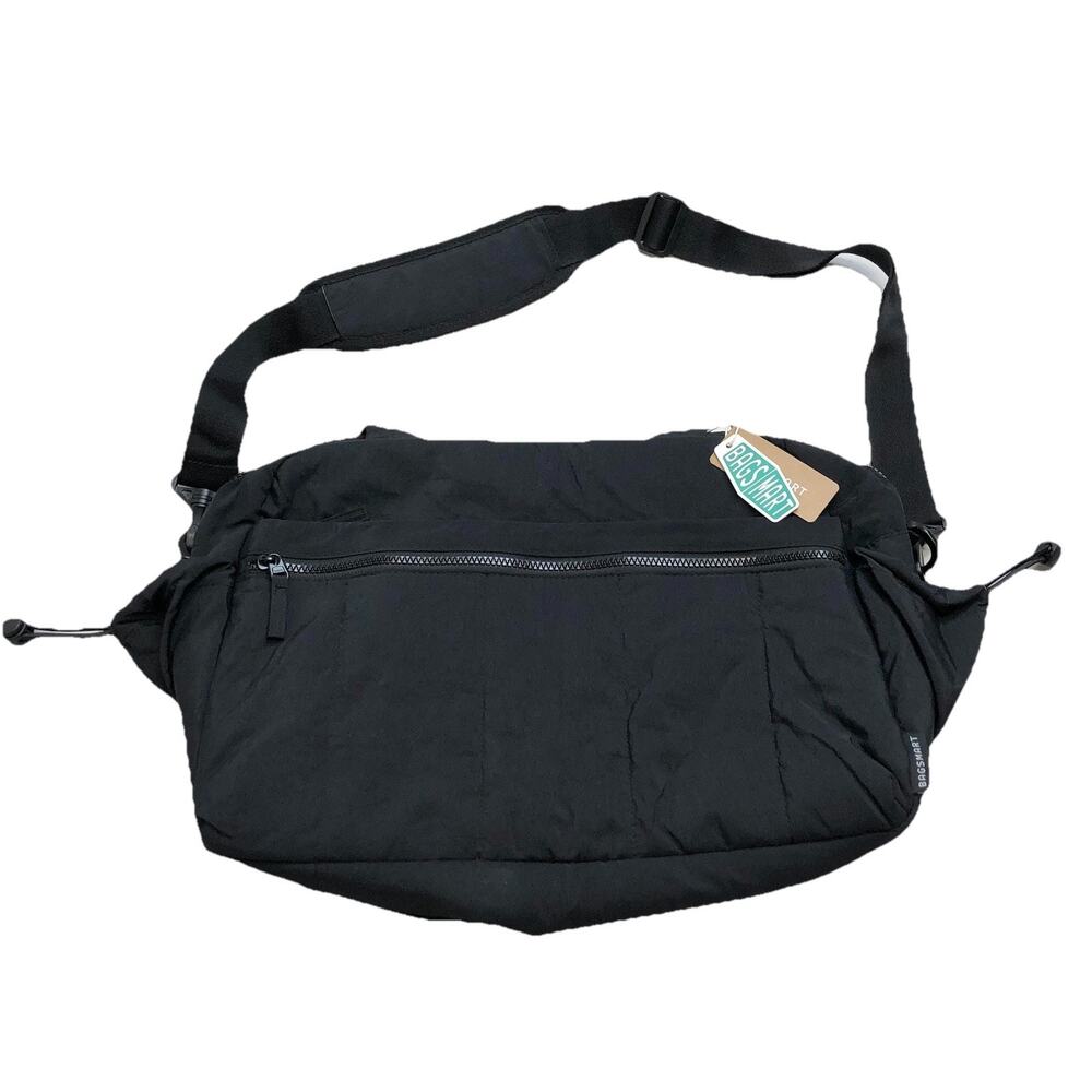 BAGSMART Women’s Black Laptop Yoga Tote Bag With Zipper For Sports Travel